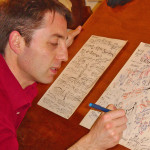 Luigi Esposito durante le scritture di VeniceFenix, 2000